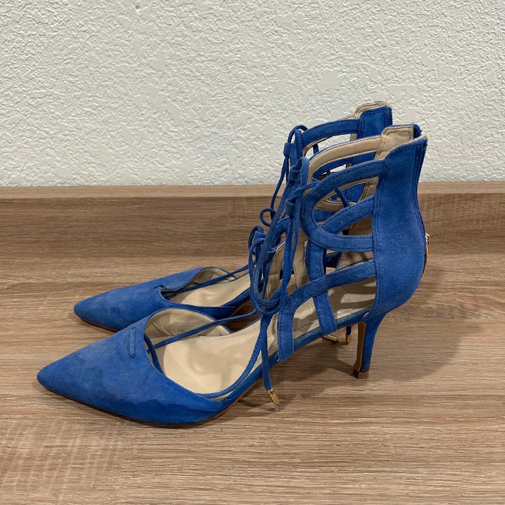 Marc Fisher Blue Lace-Up Heels